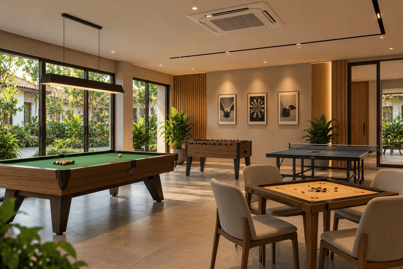 Modern fitness gym